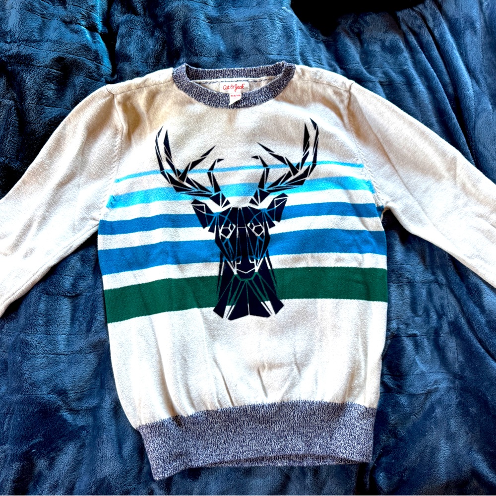 2 cat and jack Christmas sweaters 8-10 size, good condition